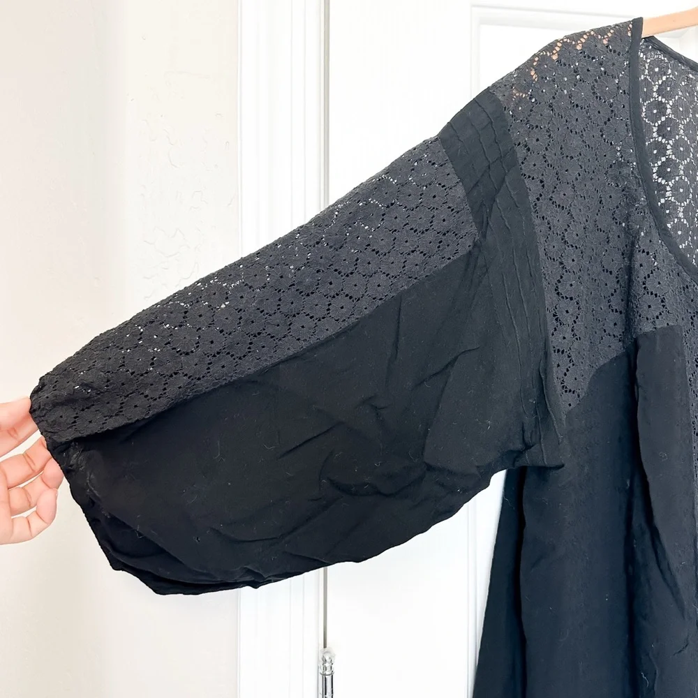 FREE PEOPLE Moon River Easy Top Women’s Black Size Medium